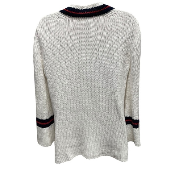 CAbi Ace Pullover Sweater Tennis White 5639 XS Oversized V-neck casual - Picture 3 of 10